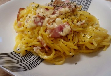 bezlepkové cestoviny Carbonara