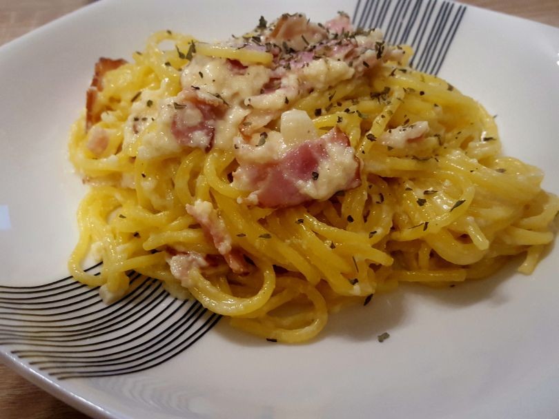 bezlepkové cestoviny Carbonara